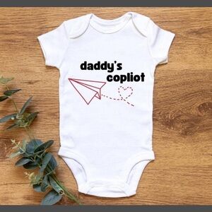 White Baby Onesie with Graphic Print